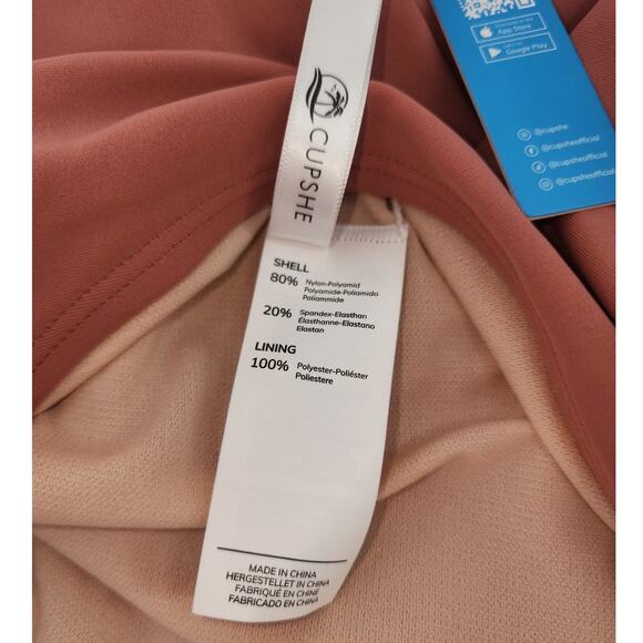 Cupshe Halter Cross Front One-Piece Swimsuit Pink Rose Women’s Size Large - Picture 8 of 10